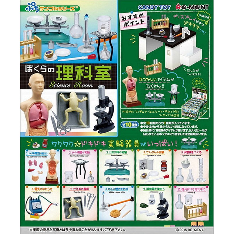 已絕版re Ment 理科理科室科學實驗教室理科實驗室青蛙解剖人體構造模型一中盒10款 蝦皮購物