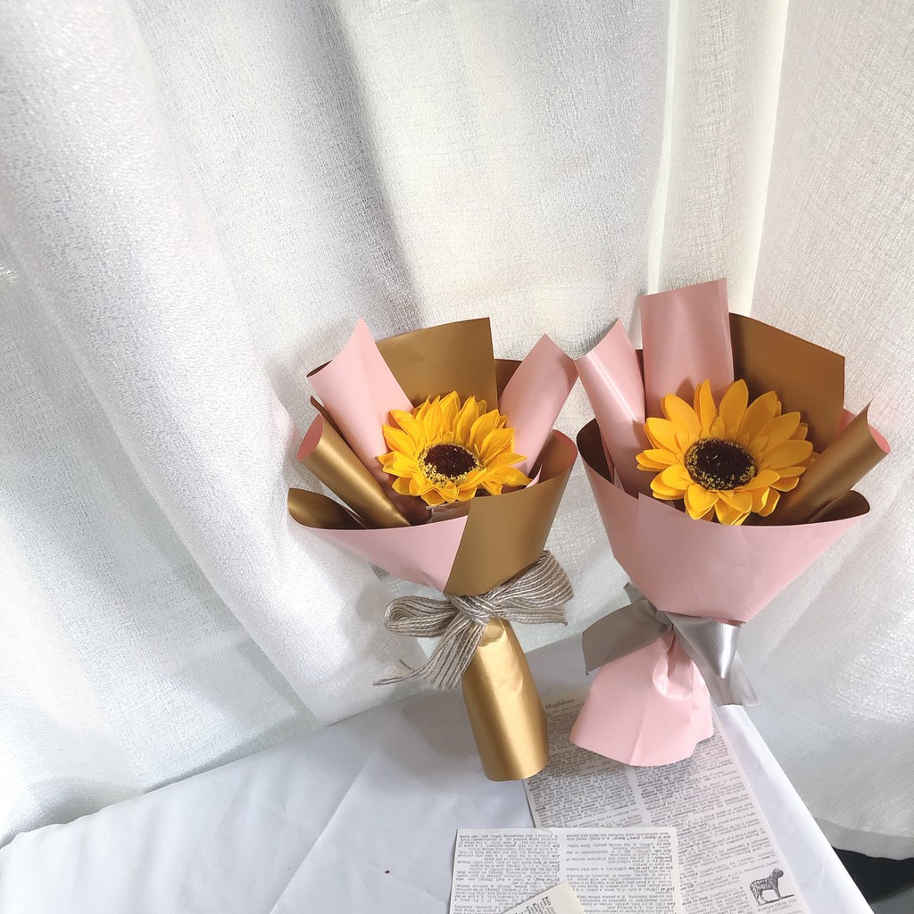 向日葵小花束畢業禮物花束肥皂向日葵送老師花束畢業花禮送同學花束小學畢業花束乾燥滿天星花束 蝦皮購物