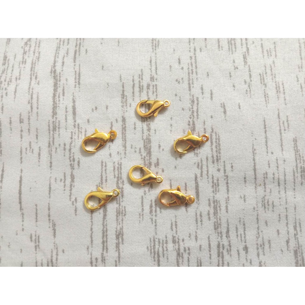 大清庫存 ☆☆ 手工藝材料-12mm 金色問號勾 龍蝦扣(鉤)(鈎)(1組6入)