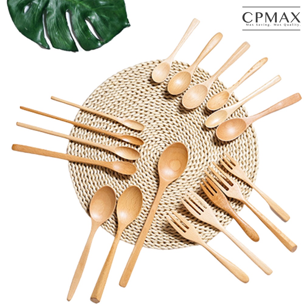 【CPMAX】 木製餐具 餐具 櫸木湯匙 木湯匙 木匙 木勺 木叉 木質叉 長柄勺 木質湯匙 櫸木湯匙【H294】