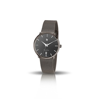 【lip】Dauphine時尚質感黑面米蘭石英腕錶-時尚黑/671423/台灣總代理公司貨享兩年保固