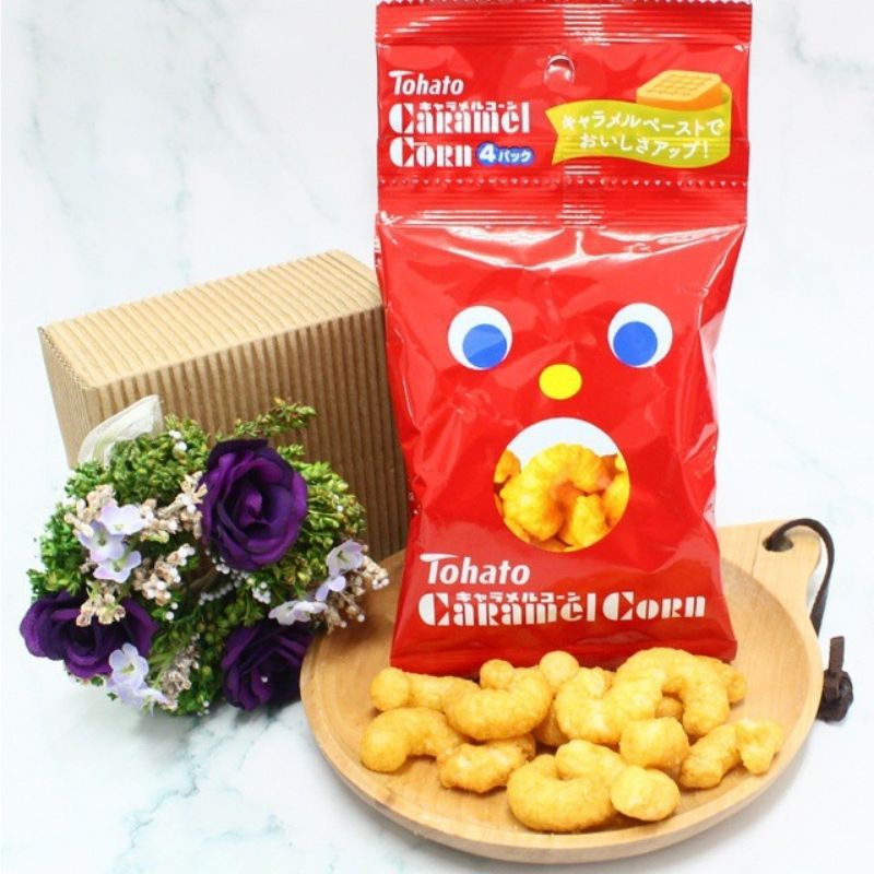 ✨現貨✨日本東鳩tohato 4連包焦糖玉米花生脆果幼兒兒童餅乾串串包  (40g)