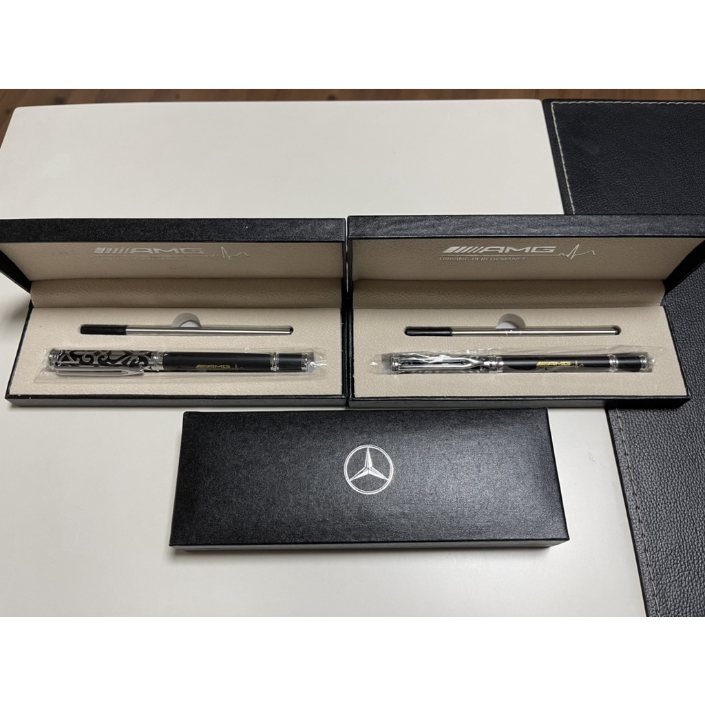 Mercedes-Benz賓士原廠賓士AMG精品精裝禮盒進口原子筆2022新款賓士原子筆多附一組筆芯