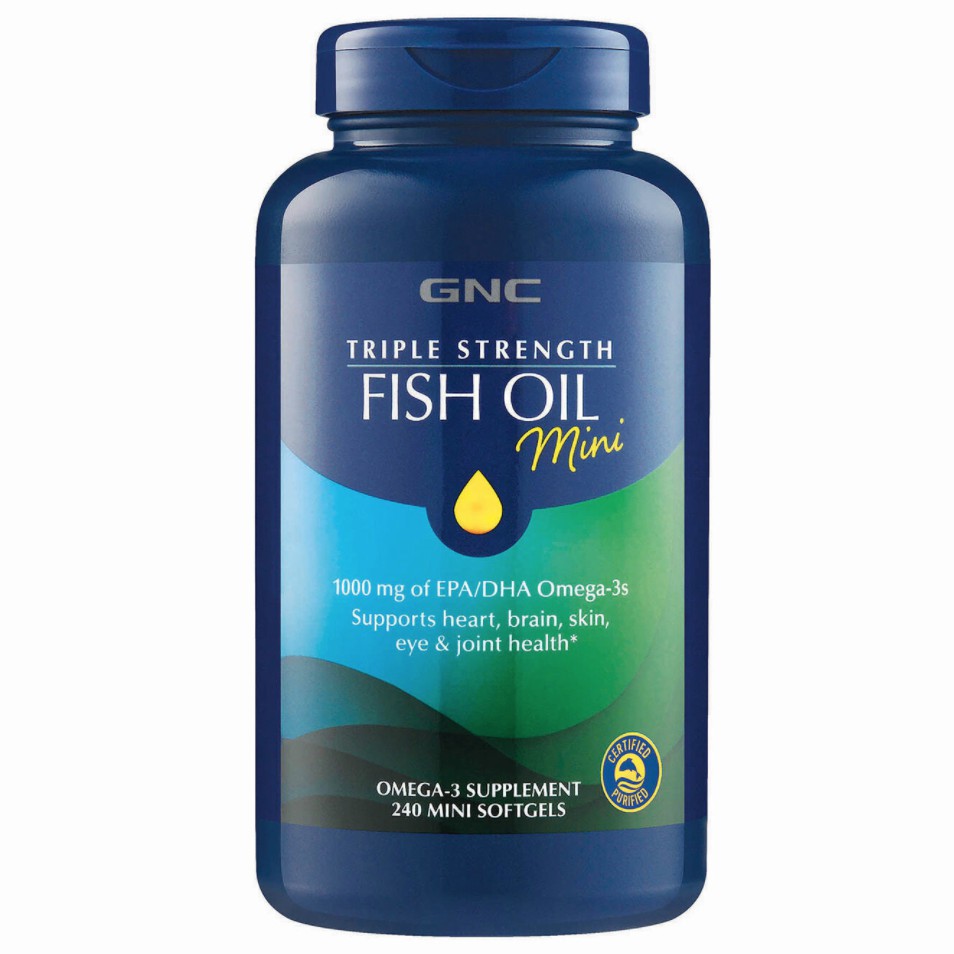 滿額免運 GNC代購 三效魚油 迷你型 TRIPLE STRENGTH FISH OIL mini 240顆