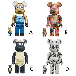 現貨 be@rbrick 100% 400% 電鍍 小小兵 巴斯奇亞 安迪沃荷 笑笑羊 banksy 氣球女孩