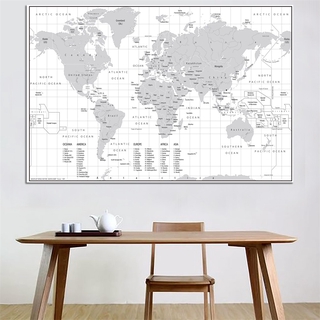 #IN Stock# 世界地圖-教育地圖大海報印刷品壁掛藝術牆飾