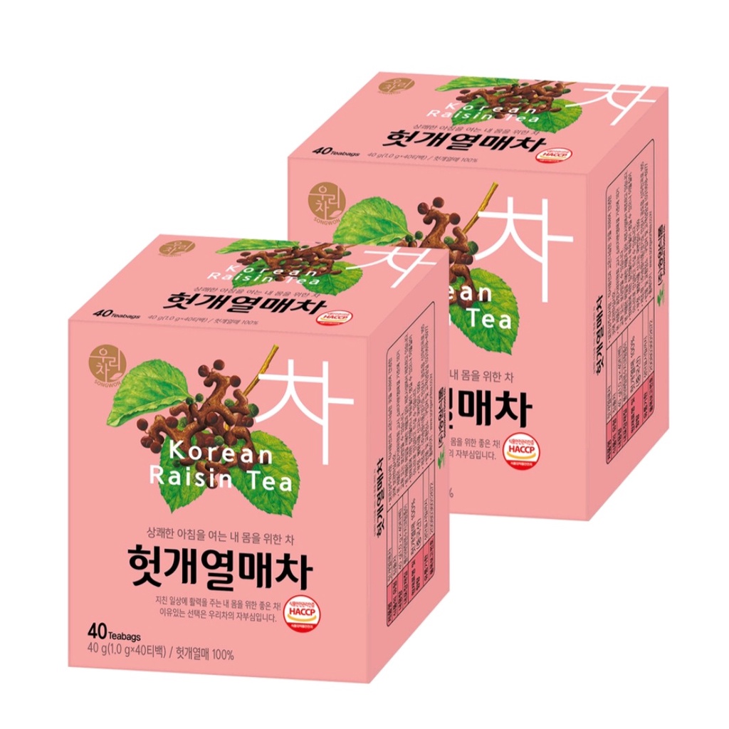 韓國SONGWON 枳椇子茶 茶包 1gx40包 1+1 宿醉