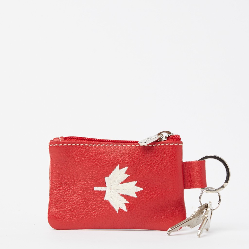 ROOTS 加拿大楓葉零錢鑰匙包(兩色)