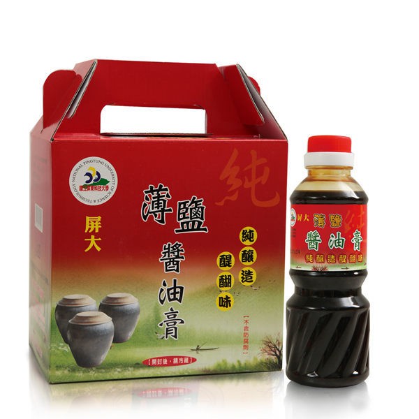 屏科大非基因改造薄鹽油膏禮盒(300ml*6瓶/盒)