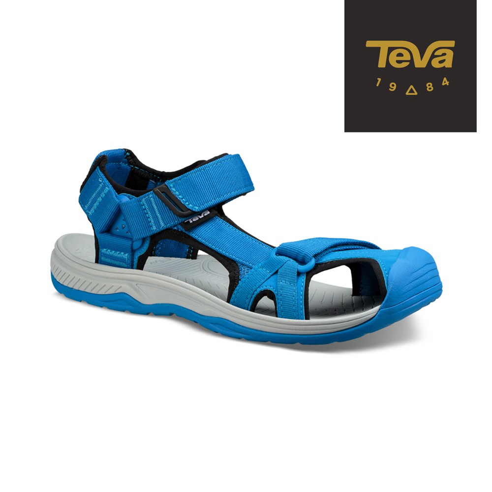 【TEVA】男 Hurricane Toe Pro 護趾機能運動涼鞋/雨鞋/水鞋-電光藍 (原廠現貨)