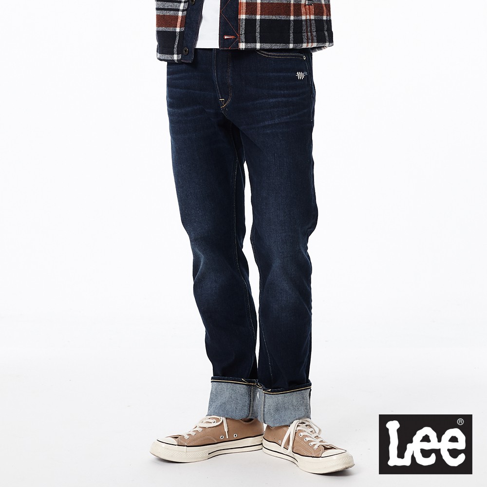 Lee 726 彈性中腰標準直筒牛仔褲 男 深藍 101+ LL20023998B