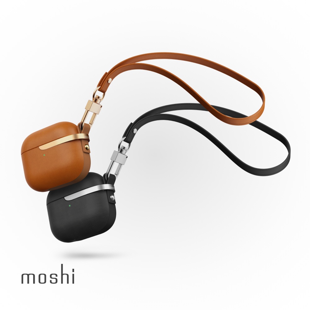 Moshi Pebbo Luxe for AirPods 3 藍牙耳機充電盒皮革保護套