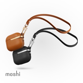 Moshi Pebbo Luxe for AirPods 3 藍牙耳機充電盒皮革保護套 僅適用於 AirPods 3