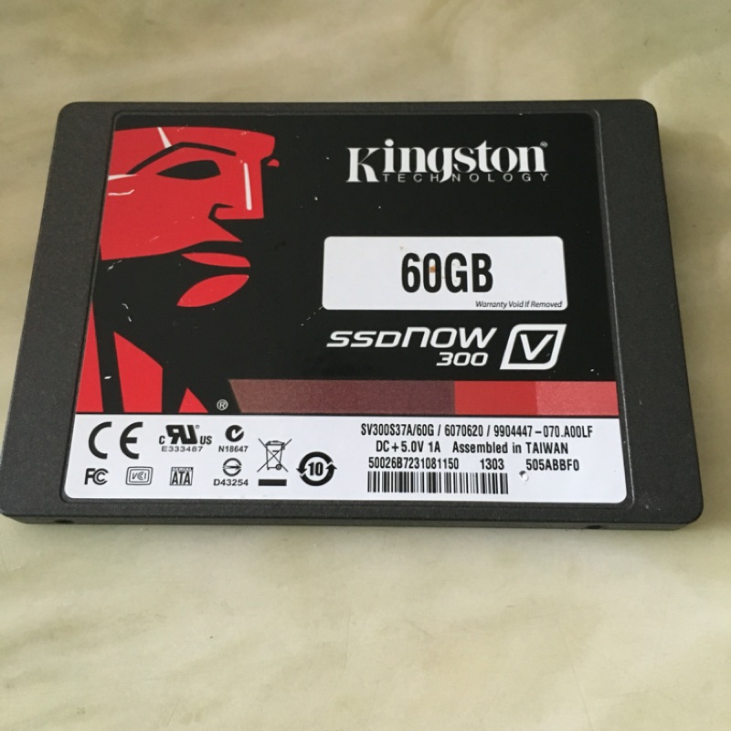 Kingston二手SSD硬碟60GB，保證良品，特賣600元