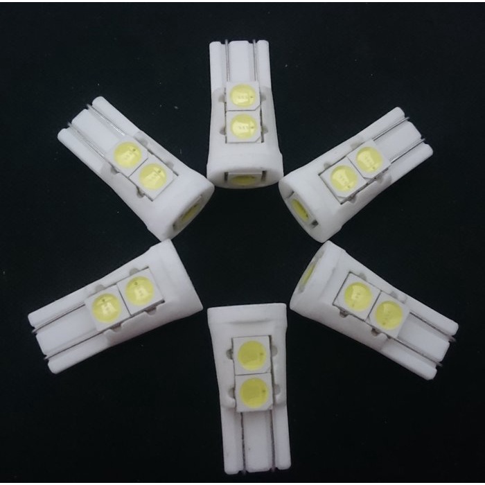 陶瓷燈座耐高溫T10散光W5W 5SMD LED 燈泡 儀表燈 指示燈 牌照燈 排擋頭燈 後視鏡燈