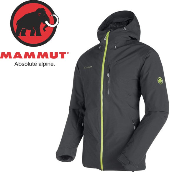 【MAMMUT 男Runbold HS Tm 化纖連帽防水外套《石墨灰》】1010-24830/防水外套/悠遊山水