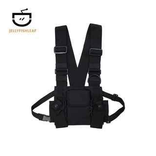 無線電對講機3口袋胸袋包線束帶拉鍊，適用於摩托羅拉寶峰建伍前包背心袋便攜包