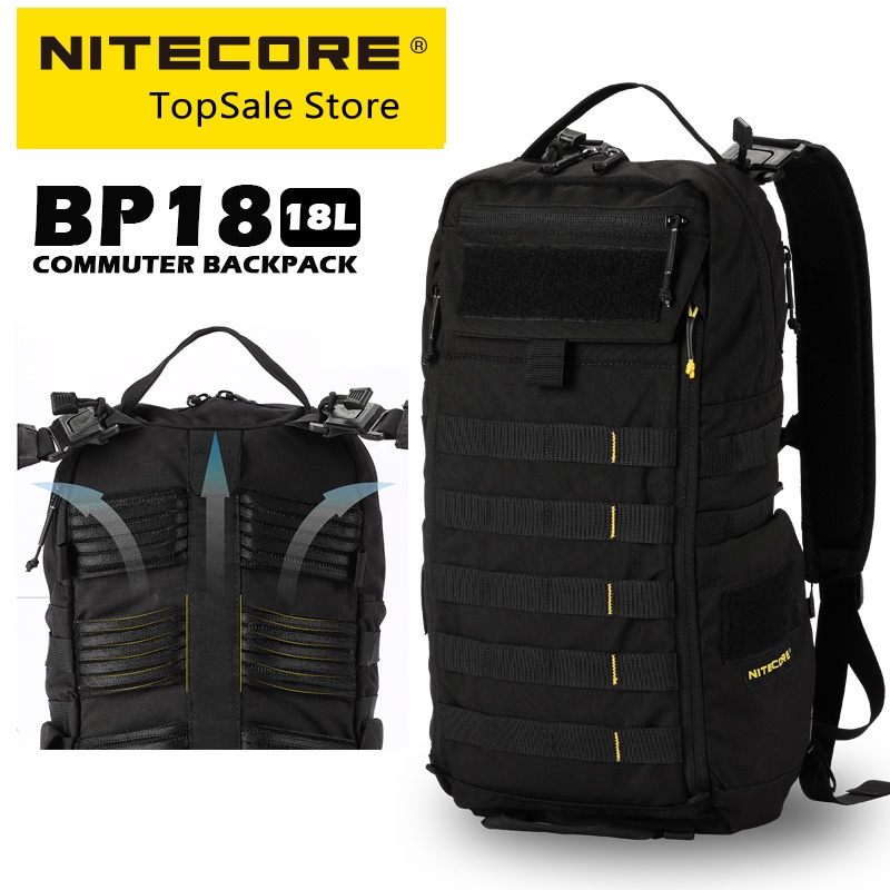 Nitecore BP18 18L 防水旅行背包多功能通勤徒步釣魚運動軍用背包