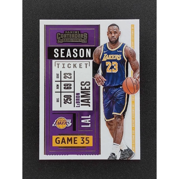 2019-20 Panini Contenders #70 Lebron James Los Angeles Lakers Basketball  Card