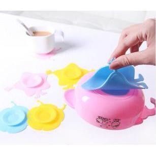 嬰兒童餐具吸盤貼 寶寶碗吸盤碗雙面吸盤魔力矽膠吸盤 防滑吸碗墊(不挑款)