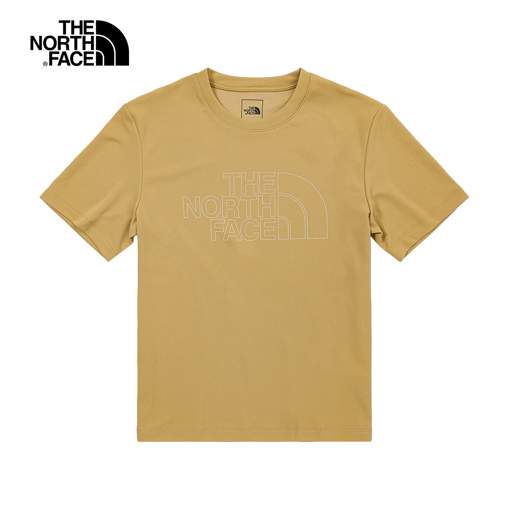 The North Face北面男款棕色吸濕排汗防曬短袖T恤｜5JYQZSF