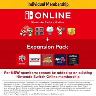 Image of 現貨 美國 Nintendo Switch Online +(plus) 擴充包 個人計劃 12個月 個人12 遊戲序號
