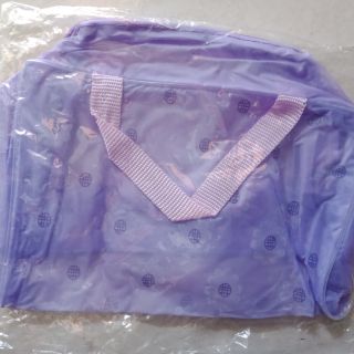 紫色透明防水化妝包 手提袋