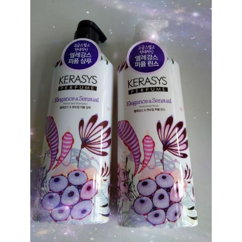 （買1送1）全新韓國kerasys可瑞絲英倫紫洗髮乳+潤髮乳