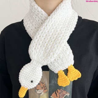 交換禮物-大白鵝圍巾手工編織diy材料包毛線鉤織兒童親子情侶圍脖冬季保暖