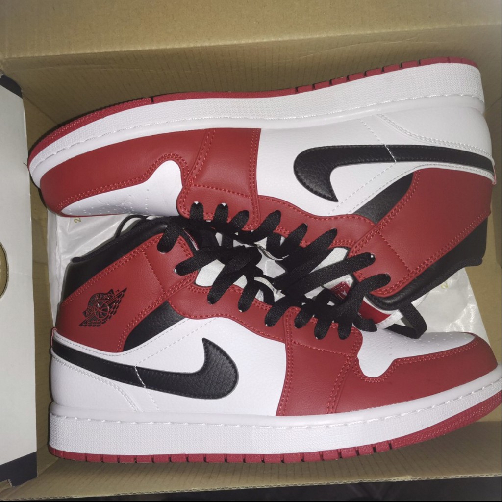 全新正品 Air Jordan 1 Mid ‘Chicago’ 白紅小芝加哥 休閒鞋 運動鞋 554724-173