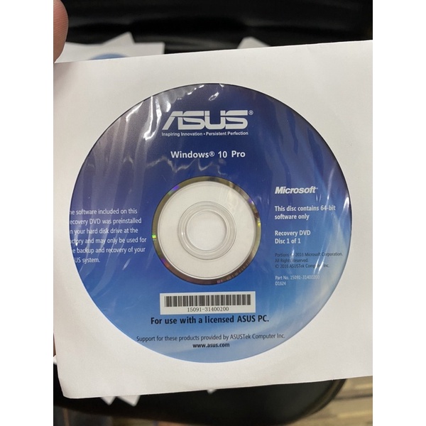ASUS windows 7/10專業版還原光碟win7/10專業版還原光碟RECOVERY DVD 全新| 蝦皮購物