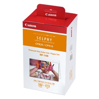 【請先詢問】CANON RP-108 4x6尺寸 明信片 相片紙含墨盒*108張 公司貨