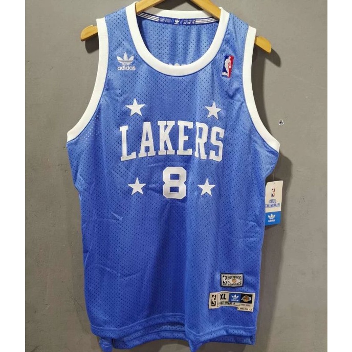 正品 NBA LAKERS 湖人隊 KOBE BRYANT 復古 水藍 球衣 青年版尺寸：L/XL