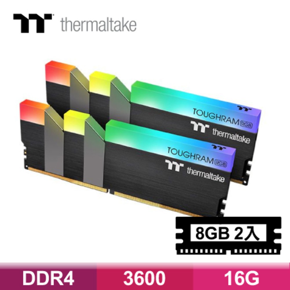 曜越 Thermaltake TOUGHRAM RGB 16G DDR4-3600 CL18/黑 現貨 廠商直送