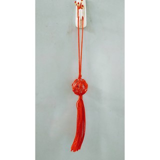 紅色網袋1個+2.6~2.7公分天然白水晶球一串$200元/化煞/梁煞/風水