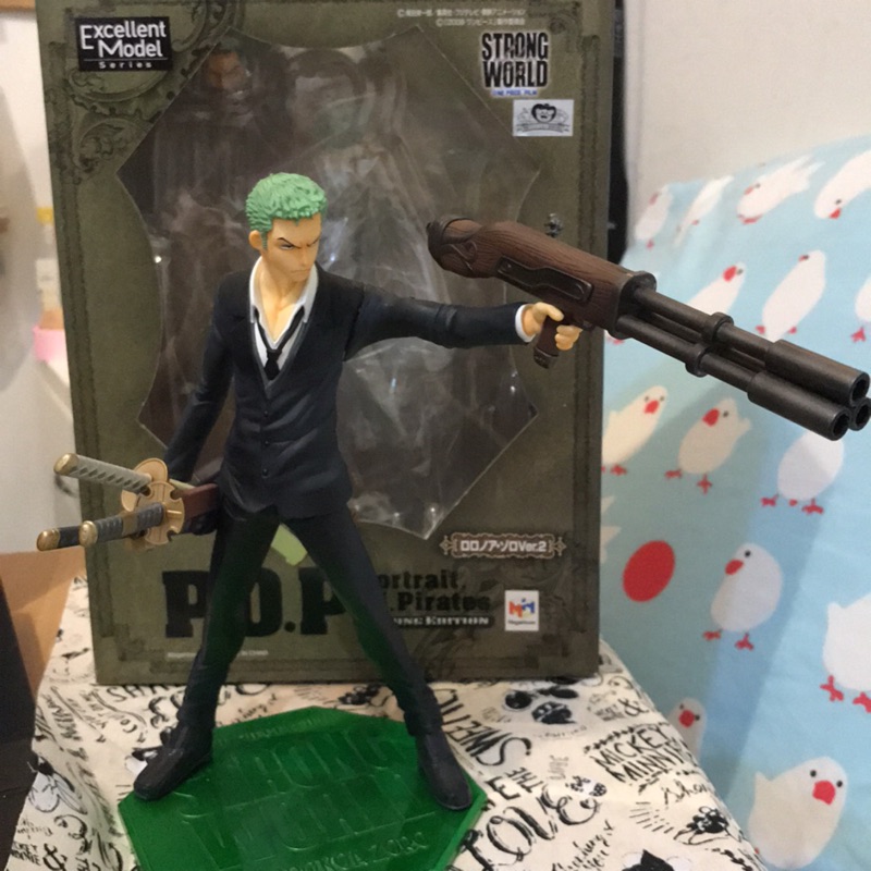 【波利小商店】one piece 海賊王 航海王 銀證絕版公仔 索隆POP 強者天下 黑西裝 strong  world