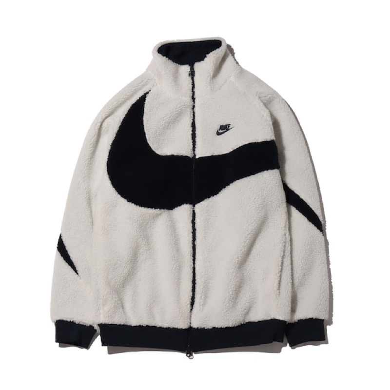 現貨 Nike Boa big swoosh jacket 日本限定 雙面穿 絨毛外套