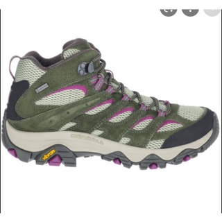 Merrell 經典戶外中筒登山健行鞋 女 苔綠/莓紫 MOAB 3 MID GORE-TEX J035818