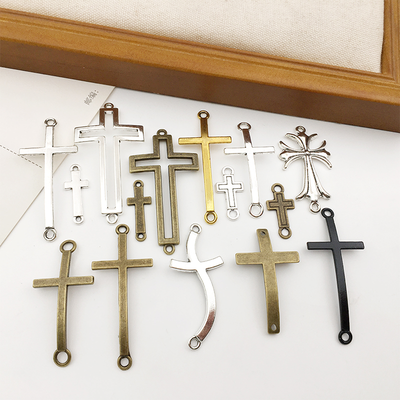 掛件材料包 10個十字架diy飾品配件鞋帽衣服裝飾材料創意手工復古朋克藝術 蝦皮購物
