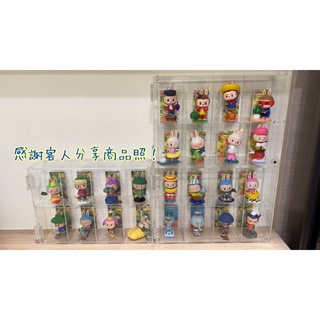 壓克力透明展示盒8格 盲盒 泡泡瑪特 popmart Labubu 拉布布 水果 野營 足球 海綿寶寶 甜點 太空 花卉