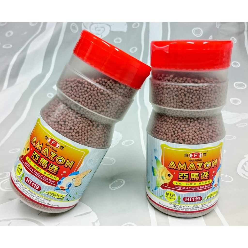 魚飼料亞馬遜金魚熱帶魚專用飼料海豐100g 浮上性小顆粒 蝦皮購物