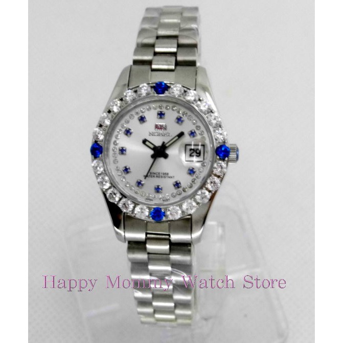 【幸福媽咪】網路購物、門市服務 NOBEL 諾貝爾錶《藍寶石防刮鏡面》晶鑽防水石英錶 型號:N62011