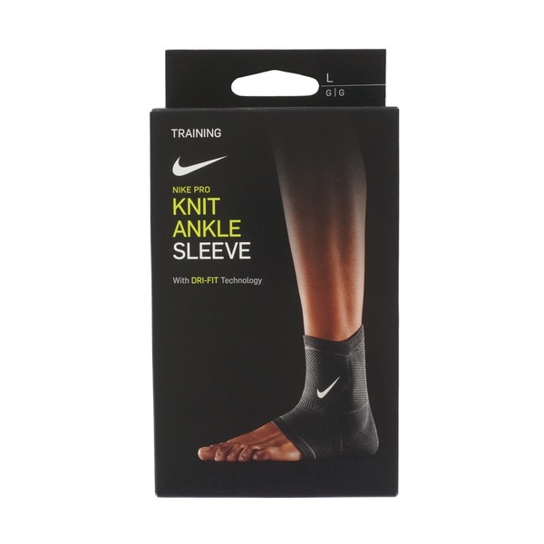 Nike Pro Knitted 針織護踝套 運動 支撐 防護 吸濕 透氣 黑 單入裝 [N1000670031LG]