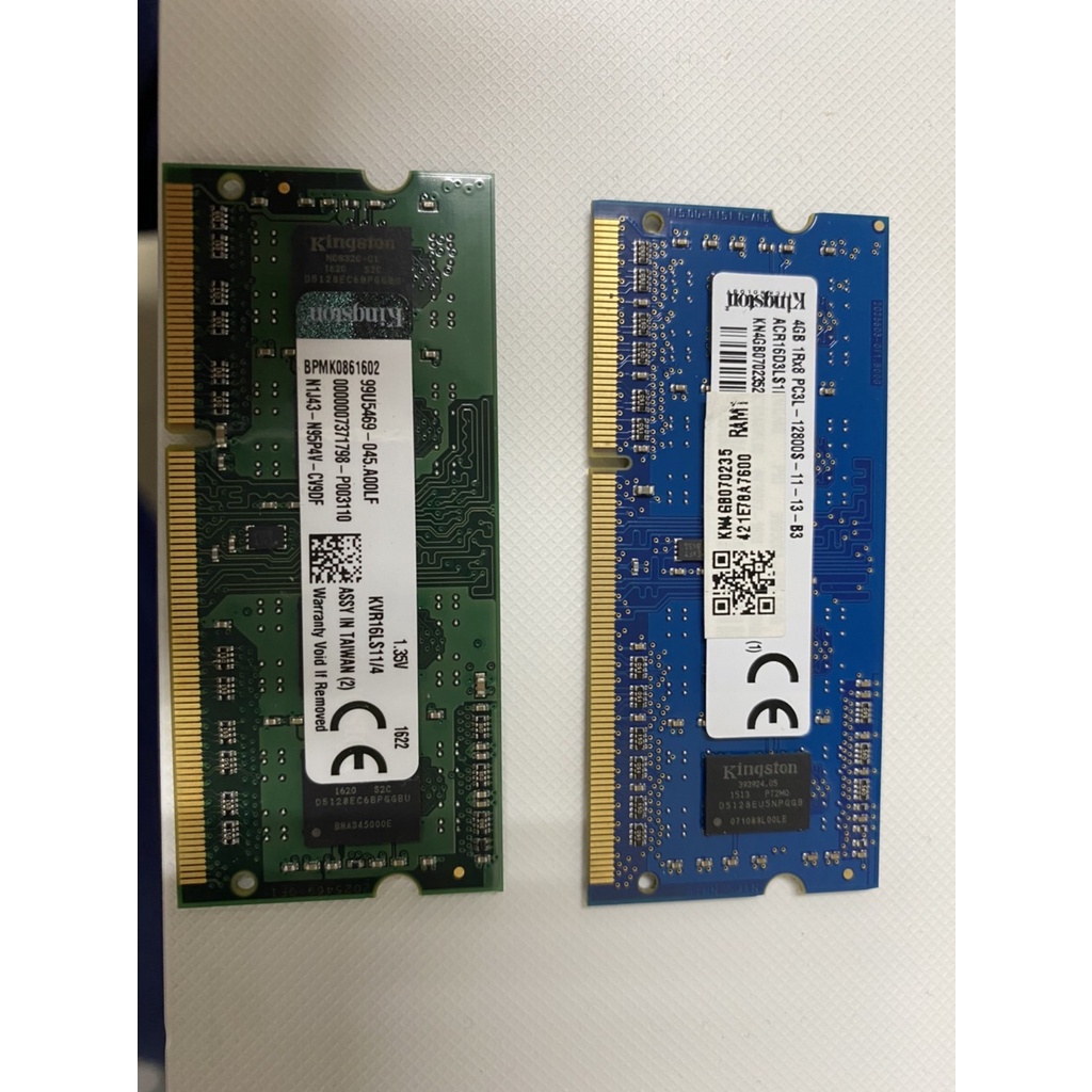 筆電 DDR3 4g*2 金士頓 合售