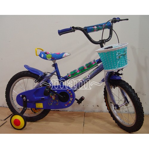 超值16吋灌風輪款☆曼尼☆童車 自行車台灣製～ 16吋 兒童 腳踏車 單車 鋁框/可愛編織蝴藍/打氣輪 組好出貨