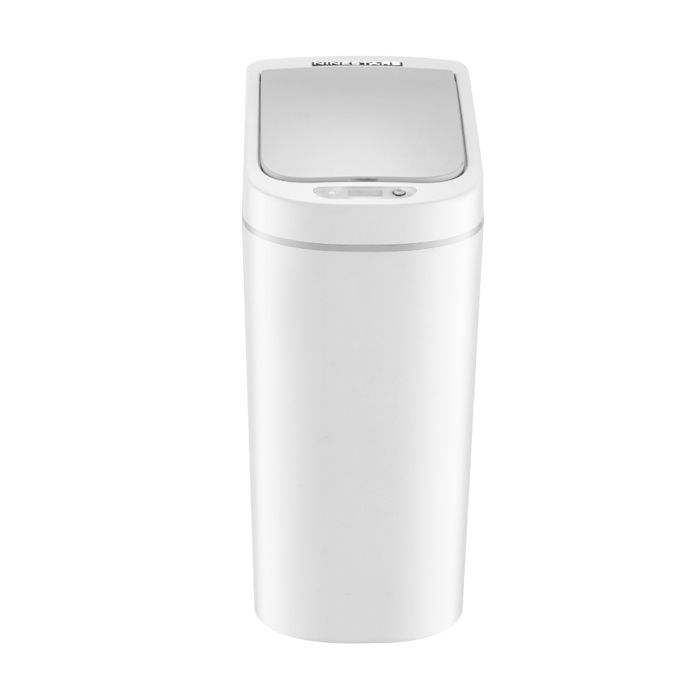 【福利品】美國NINESTARS 智能法式純白防水感應垃圾桶7L (無原箱包裝)