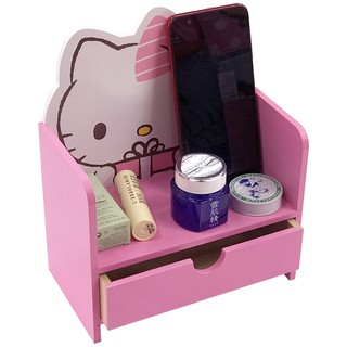 《熊兔的店 》正版授權 限量優惠 木製 Hello Kitty 頭型收納盒 桌上收納盒 置物架 KT-630093