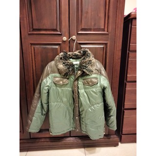 MINI-J男童舖棉綠咖啡色厚外套