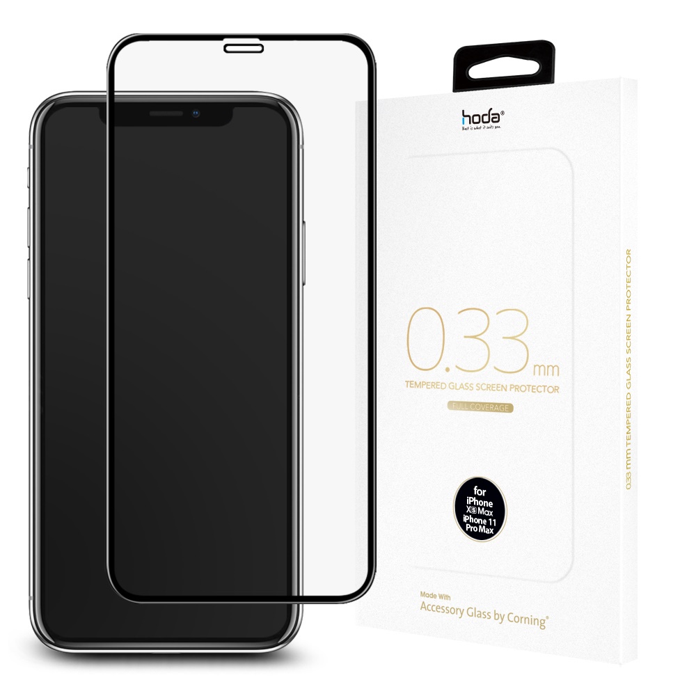 【買一送一】 hoda iPhone 11 Pro Max / Xs Max 康寧2.5D滿版玻璃保護貼
