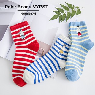 VYPST | 現貨 北極熊系列滿版條紋中筒襪 長襪 純棉襪 襪子